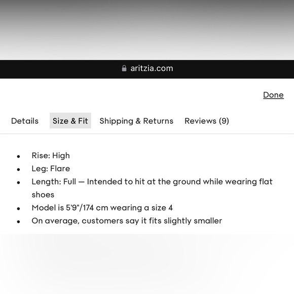 NWT Aritzia (Wilfred Free) HighRise TwoStep Pant - Available in Black and Cream - Picture 9 of 10